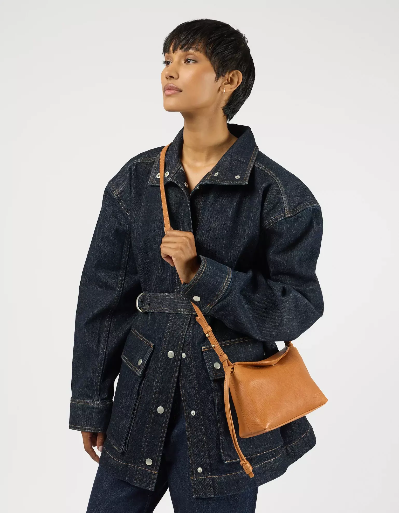 O MY BAG Sienna Mini Wild Oak Soft Grain Leather Handtasche Leder braun